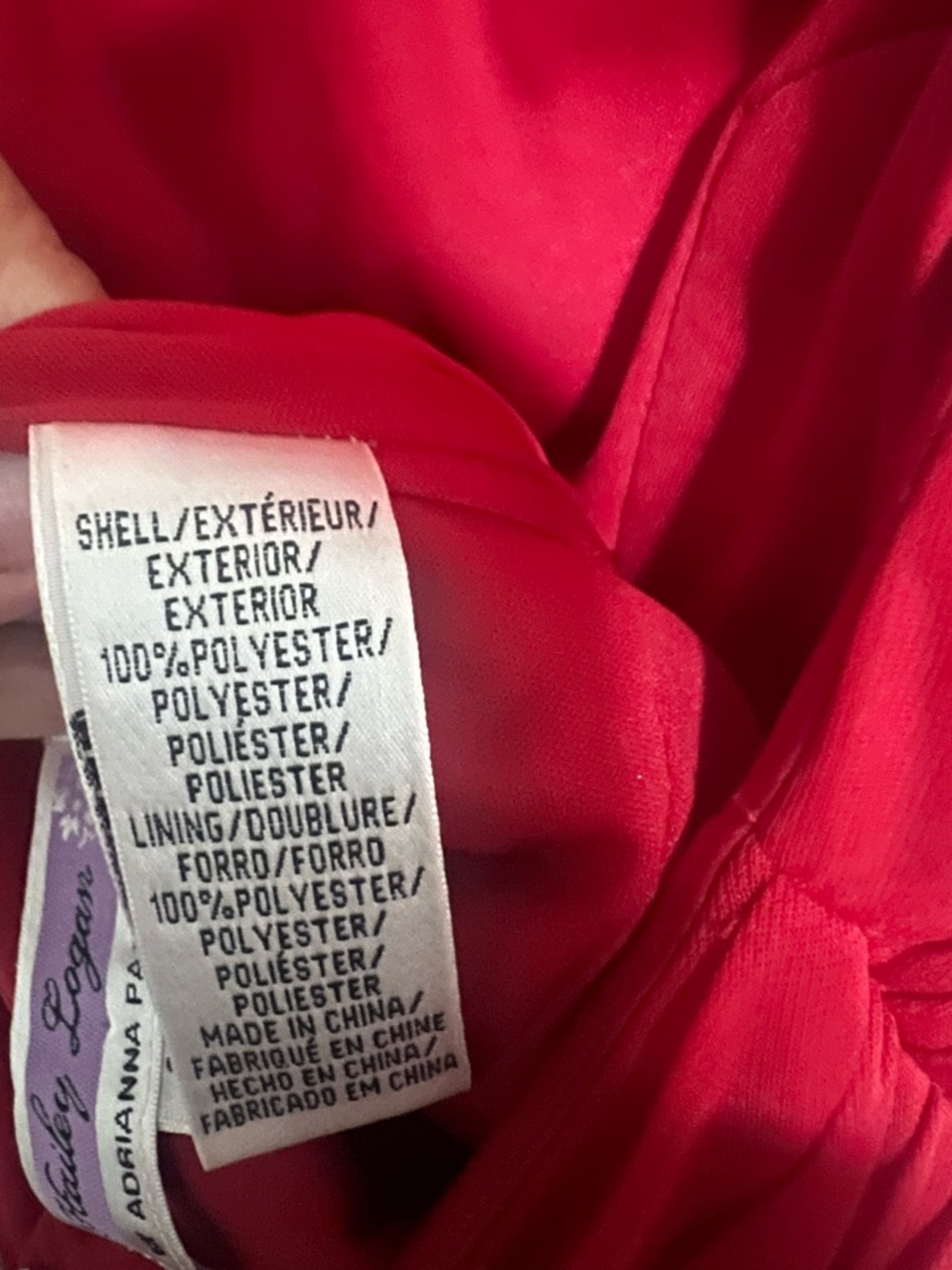 Adrianna Papell Red V-Neck Pleated Maxi Gown - Picture 6 of 10